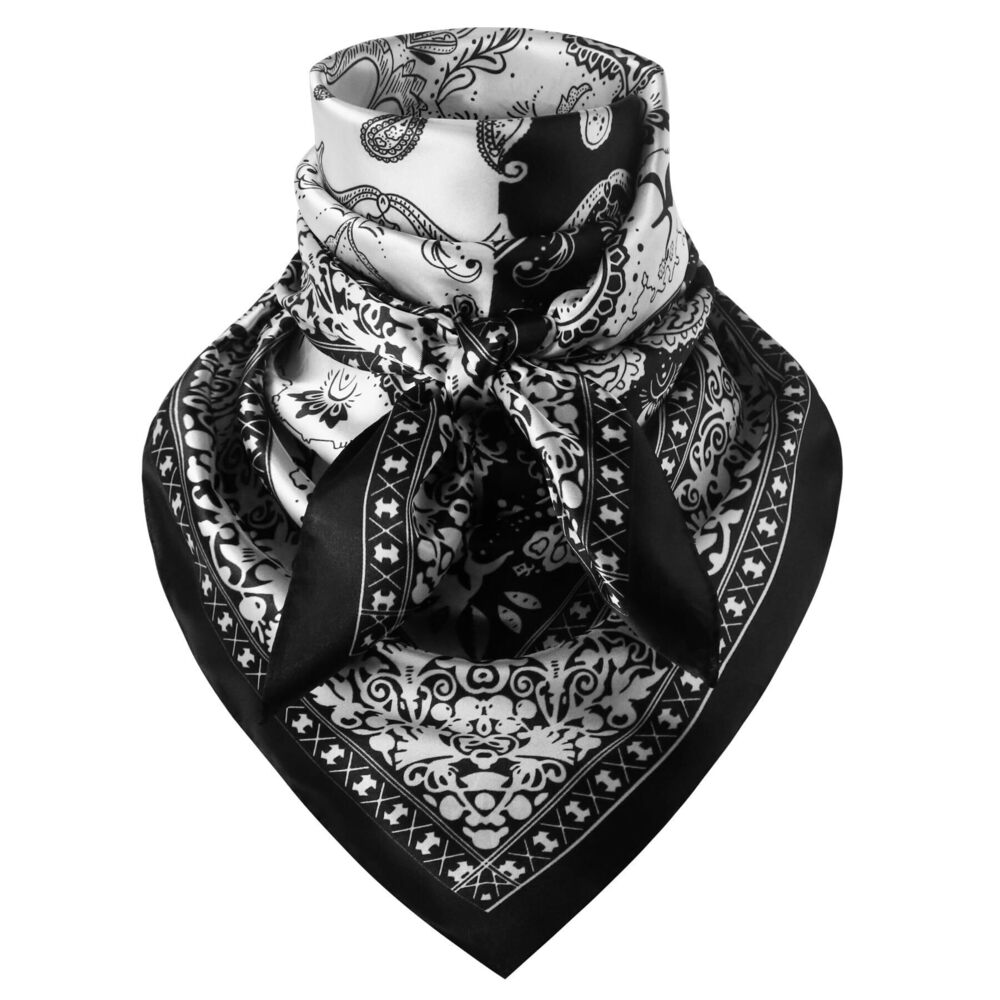 6089 35 Inch Wild Rag Cowboy Bandana Scarves , Large Neckerchief Silk Feel